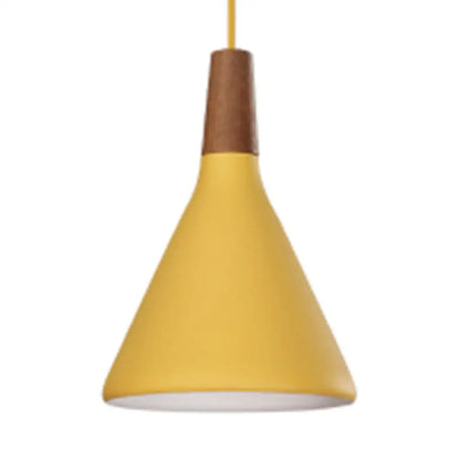 Macaron Funnel Pendant Lamp - Single Light Hanging Light for Bedroom or Bathroom