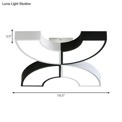 DecorBites™ DecorBites™ Macaron Half-Ring Flush Mount LED Ceiling Light for Children's Room - Warm/White Light