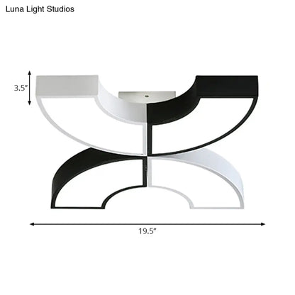 DecorBites™ DecorBites™ Macaron Half-Ring Flush Mount LED Ceiling Light for Children's Room - Warm/White Light