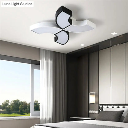 DecorBites™ DecorBites™ Macaron Half-Ring Flush Mount LED Ceiling Light for Children's Room - Warm/White Light