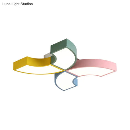 DecorBites™ DecorBites™ Macaron Half-Ring Flush Mount LED Ceiling Light for Children's Room - Warm/White Light