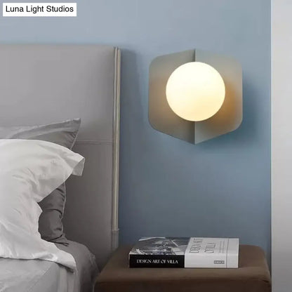 DecorBites™ DecorBites™ Macaron Loft Flush Mount Light: Orb Shade, Frosted Glass, 1-Bulb Ceiling Fixture for Hallway