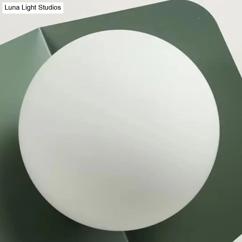 DecorBites™ DecorBites™ Macaron Loft Flush Mount Light: Orb Shade, Frosted Glass, 1-Bulb Ceiling Fixture for Hallway