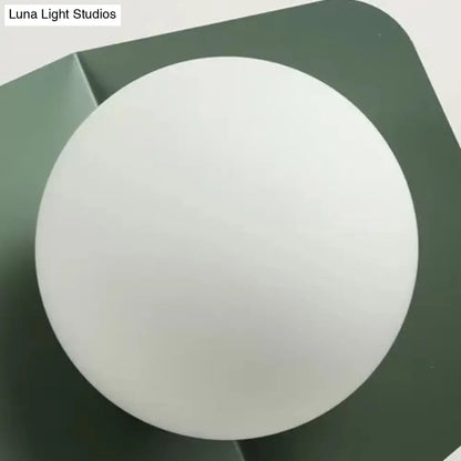 DecorBites™ DecorBites™ Macaron Loft Flush Mount Light: Orb Shade, Frosted Glass, 1-Bulb Ceiling Fixture for Hallway