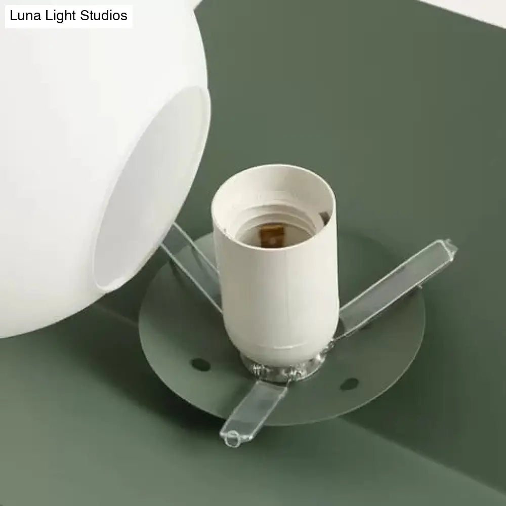 DecorBites™ DecorBites™ Macaron Loft Flush Mount Light: Orb Shade, Frosted Glass, 1-Bulb Ceiling Fixture for Hallway