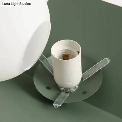 DecorBites™ DecorBites™ Macaron Loft Flush Mount Light: Orb Shade, Frosted Glass, 1-Bulb Ceiling Fixture for Hallway