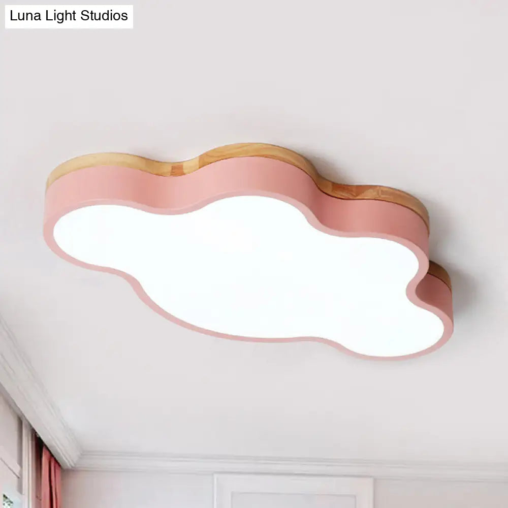 DecorBites™ DecorBites™ Macaron Loft LED Ceiling Lamp: Acrylic Cloud Shape Flush Light for Kid's Bedroom