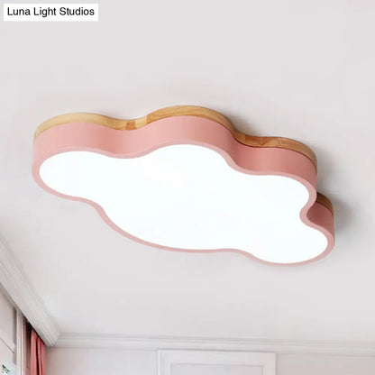 DecorBites™ DecorBites™ Macaron Loft LED Ceiling Lamp: Acrylic Cloud Shape Flush Light for Kid's Bedroom