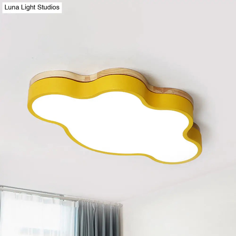 DecorBites™ DecorBites™ Macaron Loft LED Ceiling Lamp: Acrylic Cloud Shape Flush Light for Kid's Bedroom