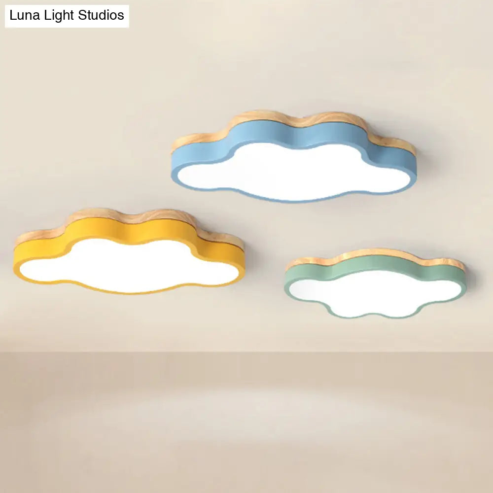 DecorBites™ DecorBites™ Macaron Loft LED Ceiling Lamp: Acrylic Cloud Shape Flush Light for Kid's Bedroom