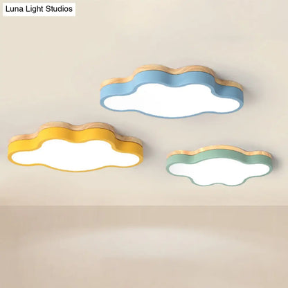 DecorBites™ DecorBites™ Macaron Loft LED Ceiling Lamp: Acrylic Cloud Shape Flush Light for Kid's Bedroom