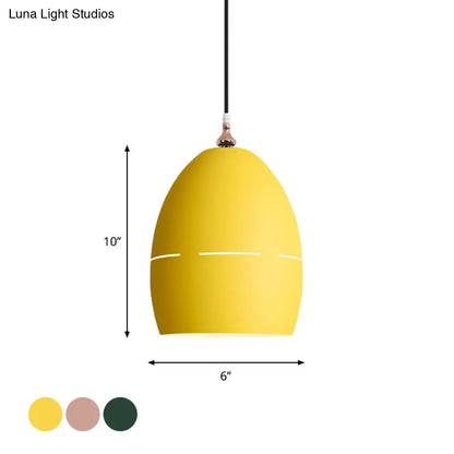 Macaron Loft Metal Oval Suspension Light - Stylish Hanging Light for Dining Room