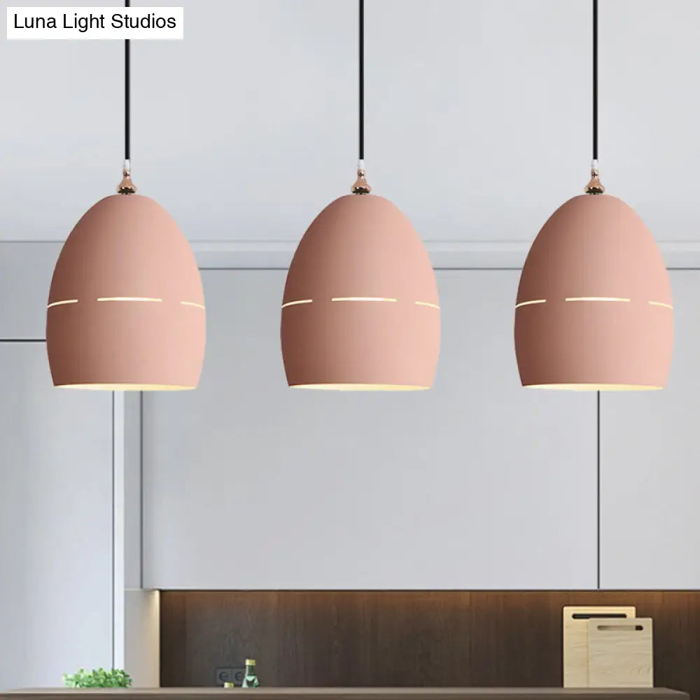 Macaron Loft Metal Oval Suspension Light - Stylish Hanging Light for Dining Room