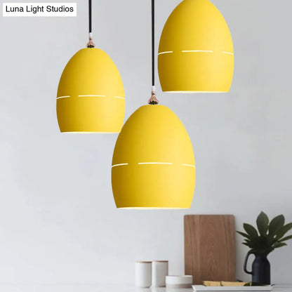 Macaron Loft Metal Oval Suspension Light - Stylish Hanging Light for Dining Room