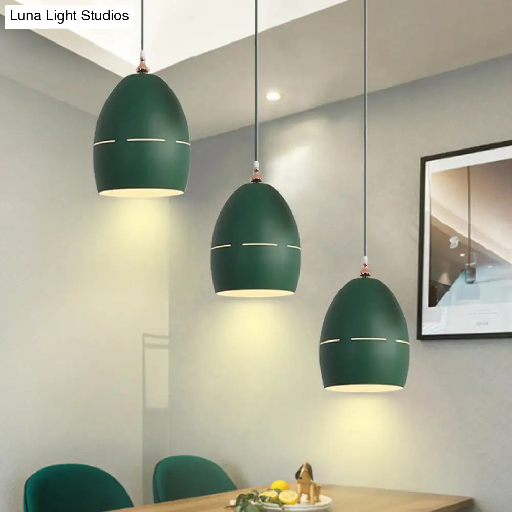 Macaron Loft Metal Oval Suspension Light - Stylish Hanging Light for Dining Room