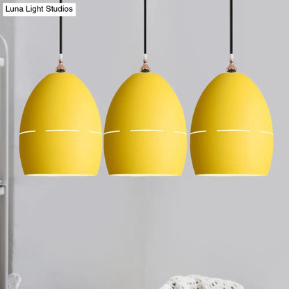 Macaron Loft Metal Oval Suspension Light - Stylish Hanging Light for Dining Room