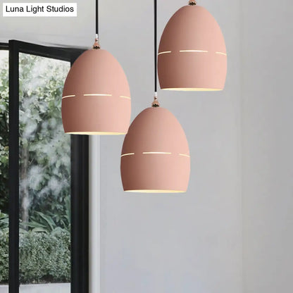 Macaron Loft Metal Oval Suspension Light - Stylish Hanging Light for Dining Room