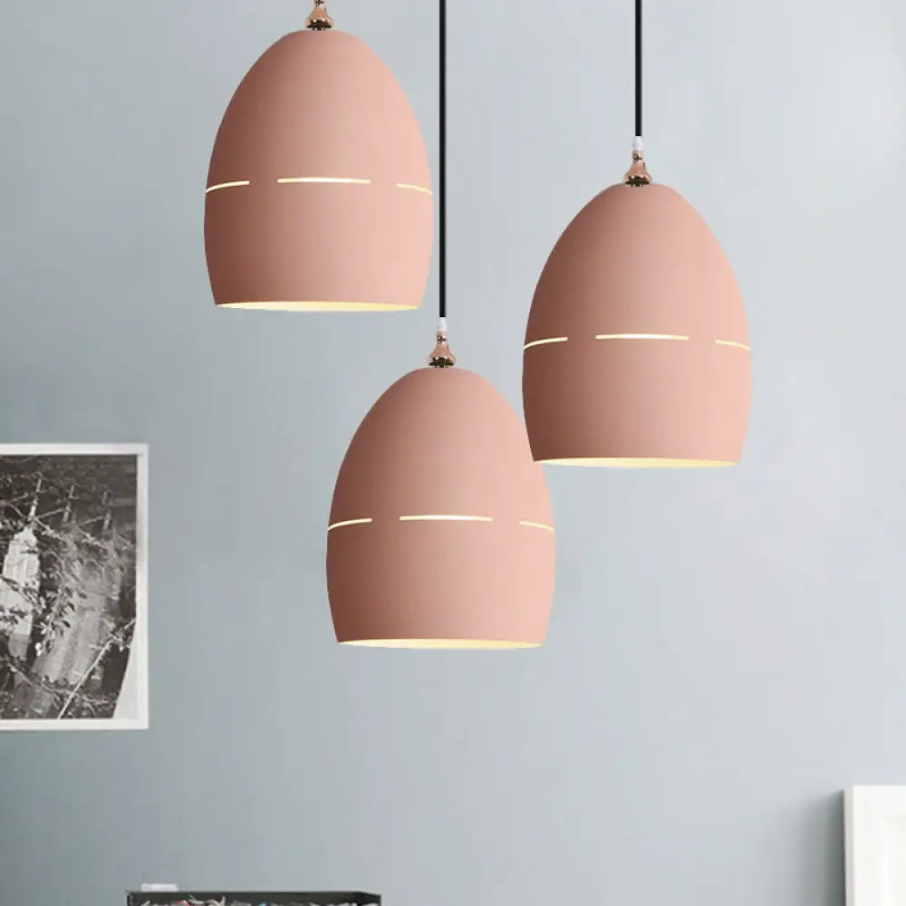 Macaron Loft Metal Oval Suspension Light - Stylish Hanging Light for Dining Room