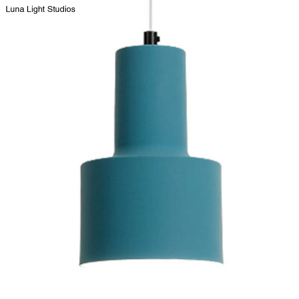 Macaron Loft Pendant Ceiling Light - Metallic Cylinder Design for Meeting Room