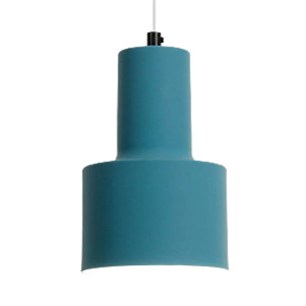 Macaron Loft Pendant Ceiling Light - Metallic Cylinder Design for Meeting Room