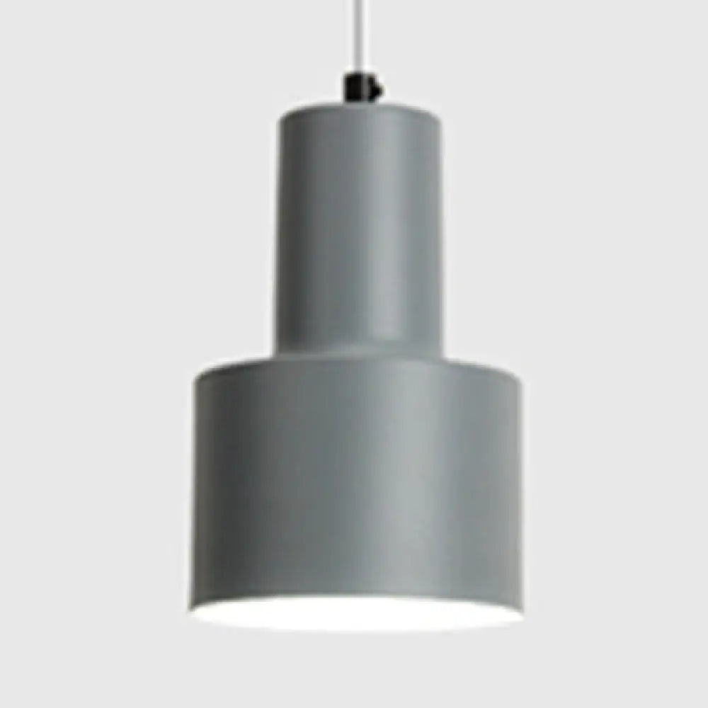 Macaron Loft Pendant Ceiling Light - Metallic Cylinder Design for Meeting Room