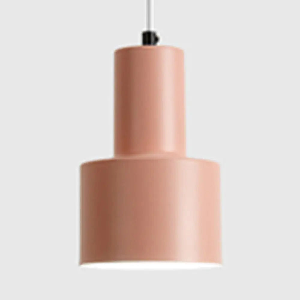 Macaron Loft Pendant Ceiling Light - Metallic Cylinder Design for Meeting Room