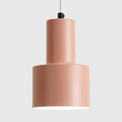 Macaron Loft Pendant Ceiling Light - Metallic Cylinder Design for Meeting Room