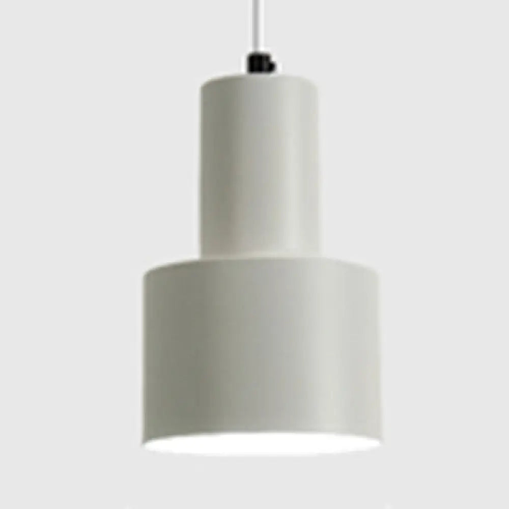 Macaron Loft Pendant Ceiling Light - Metallic Cylinder Design for Meeting Room