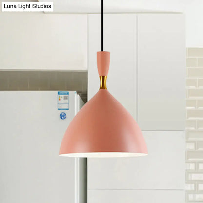 Macaron Loft Suspension Light - Restaurant Cloth Shop Funnel Pendant Lighting - Aluminum - 1 Head