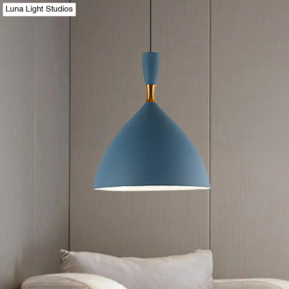 Macaron Loft Suspension Light - Restaurant Cloth Shop Funnel Pendant Lighting - Aluminum - 1 Head