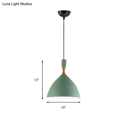 Macaron Loft Suspension Light - Restaurant Cloth Shop Funnel Pendant Lighting - Aluminum - 1 Head