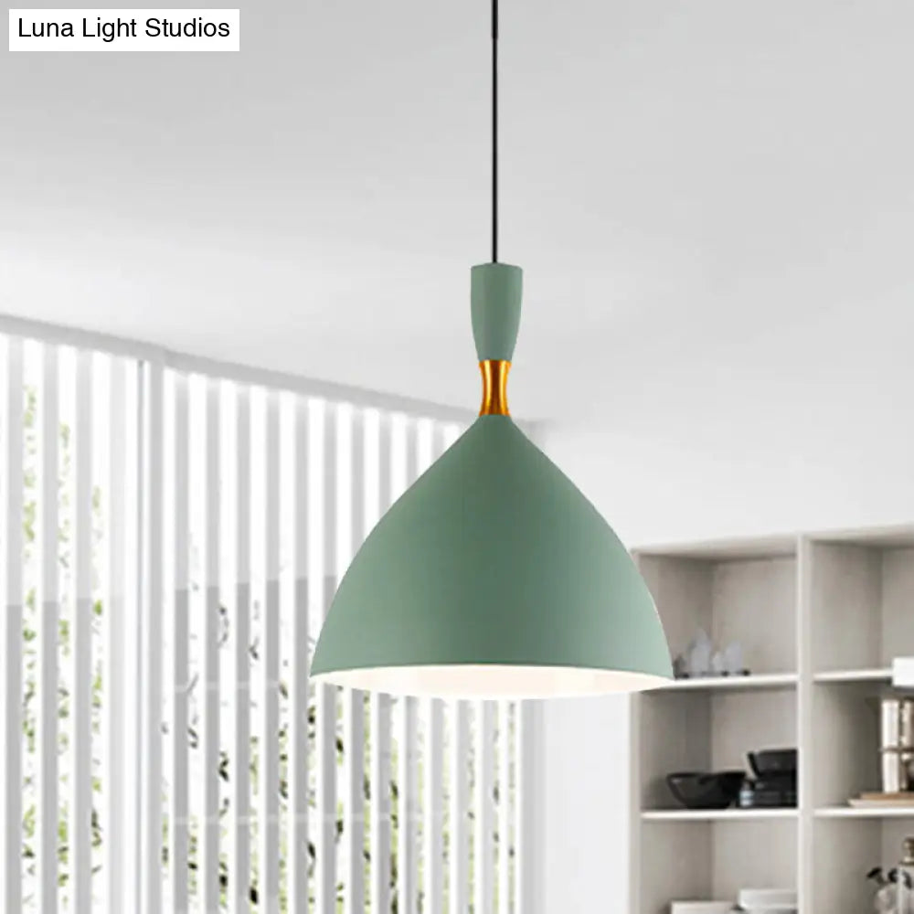 Macaron Loft Suspension Light - Restaurant Cloth Shop Funnel Pendant Lighting - Aluminum - 1 Head