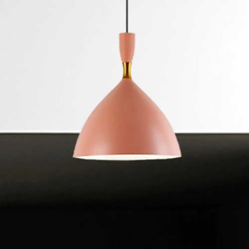 Macaron Loft Suspension Light - Restaurant Cloth Shop Funnel Pendant Lighting - Aluminum - 1 Head