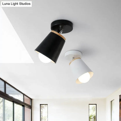 DecorBites™ DecorBites™ Macaron Metal Ceiling Mount Chandelier - 1-Light Semi Flush Mount for Bedroom