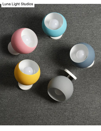 DecorBites™ DecorBites™ Macaron Metal Ceiling Mount Chandelier - 1-Light Semi Flush Mount for Bedroom