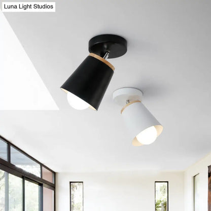 DecorBites™ DecorBites™ Macaron Metal Ceiling Mount Chandelier - 1-Light Semi Flush Mount for Bedroom