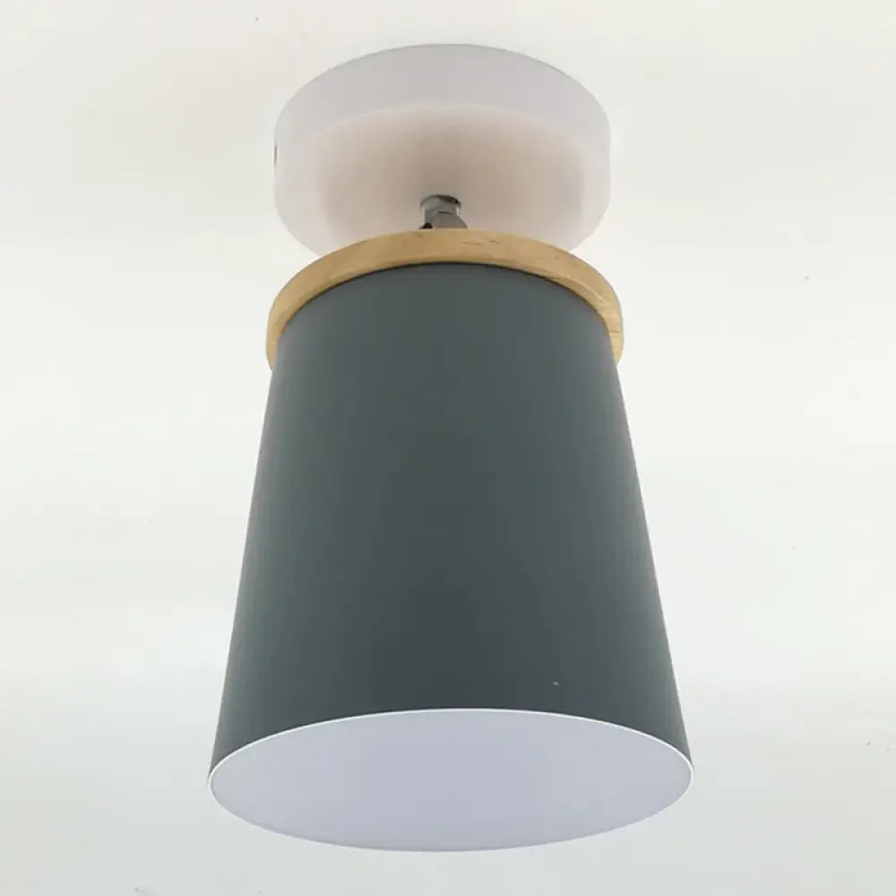 DecorBites™ DecorBites™ Macaron Metal Ceiling Mount Chandelier - 1-Light Semi Flush Mount for Bedroom