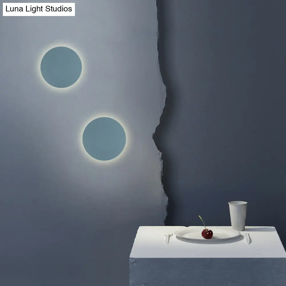 DecorBites™ DecorBites™ Macaron Metal Wall Sconce Light Fixture - 1 Light, White/Warm/Third Gear, Pink/Blue/Green