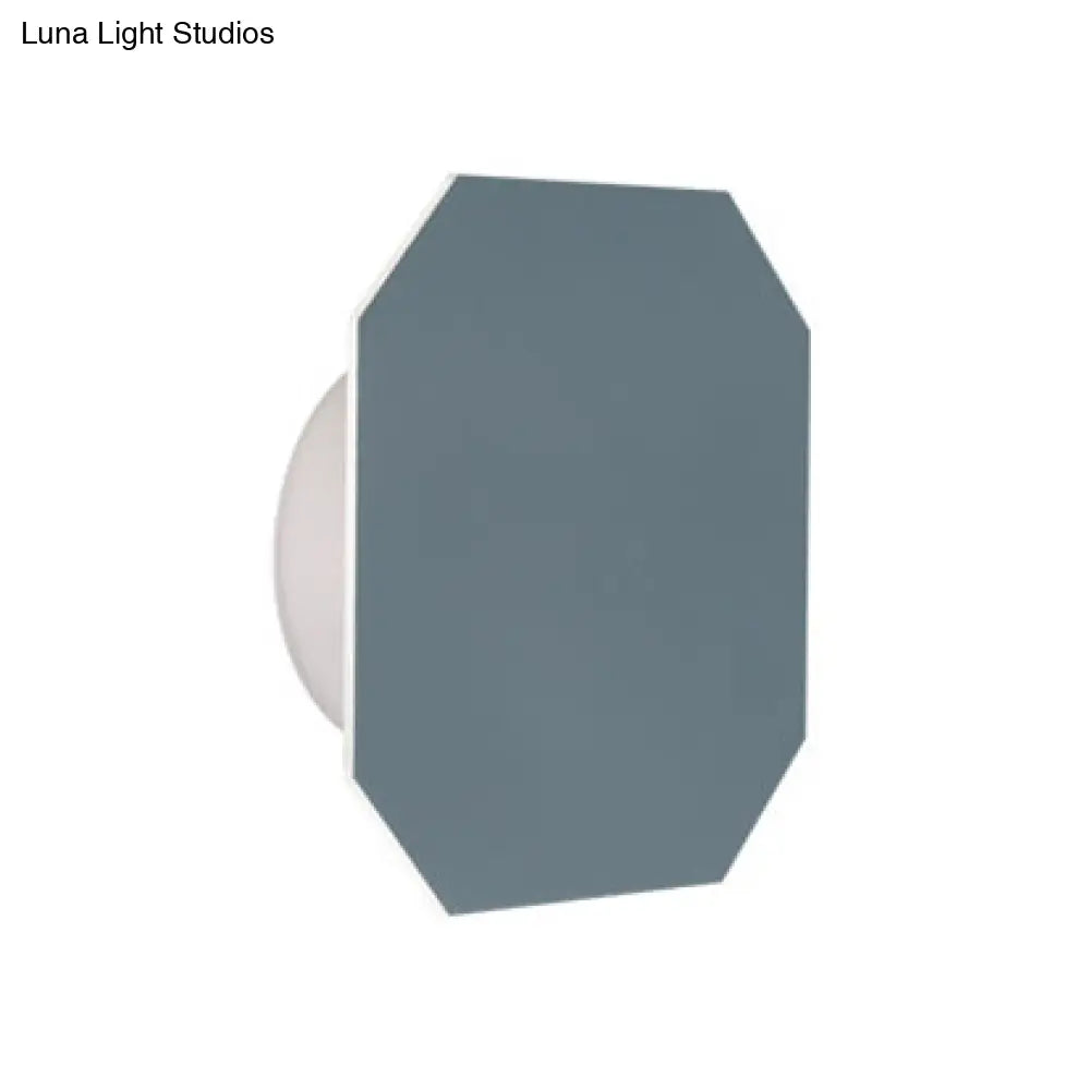 DecorBites™ DecorBites™ Macaron Metal Wall Sconce Light Fixture - 1 Light, White/Warm/Third Gear, Pink/Blue/Green