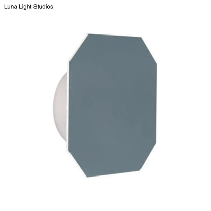 DecorBites™ DecorBites™ Macaron Metal Wall Sconce Light Fixture - 1 Light, White/Warm/Third Gear, Pink/Blue/Green