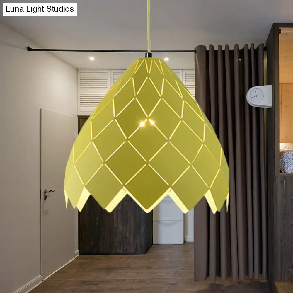 Macaron Pipe Cone Pendant Light - Stylish Metal Hanging Light for Restaurant Kitchen Island