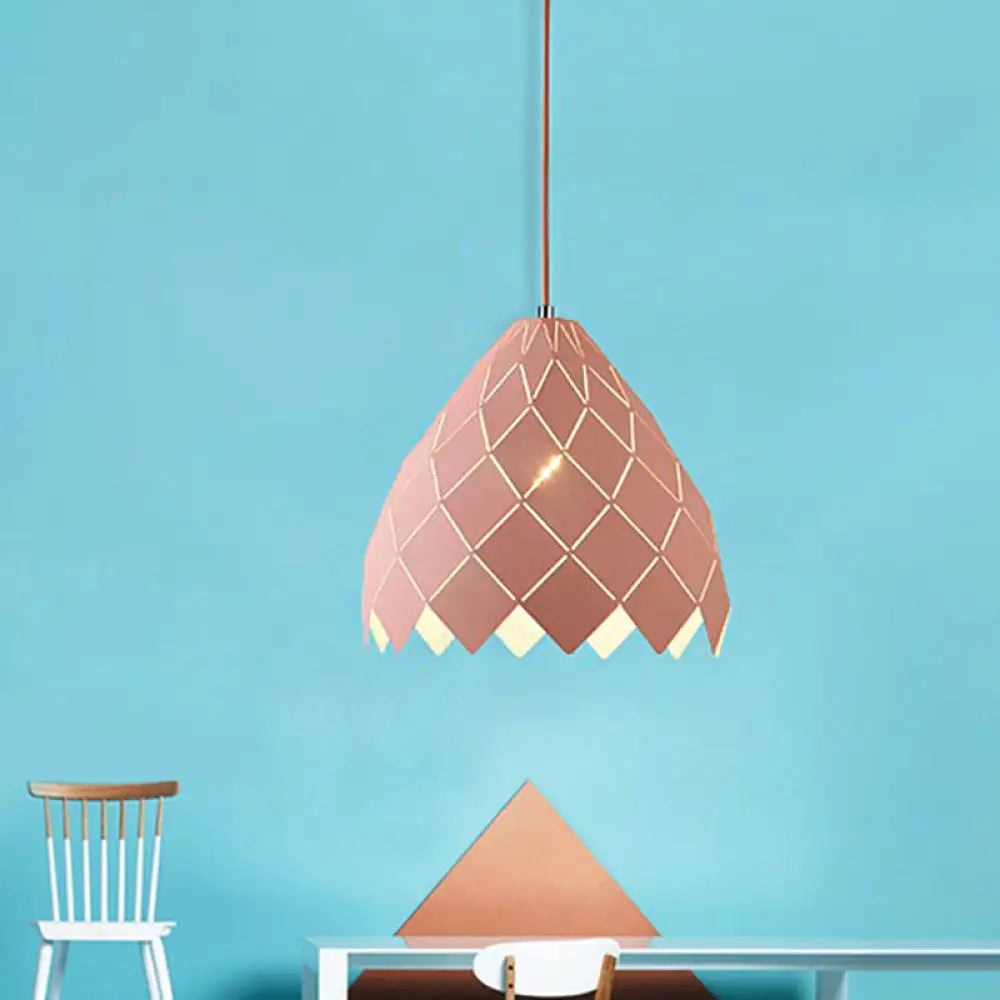 Macaron Pipe Cone Pendant Light - Stylish Metal Hanging Light for Restaurant Kitchen Island