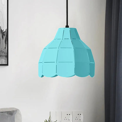 Macaron Scallop Dome Pendant Light - Pink/Yellow/Blue - Perfect for Living Room