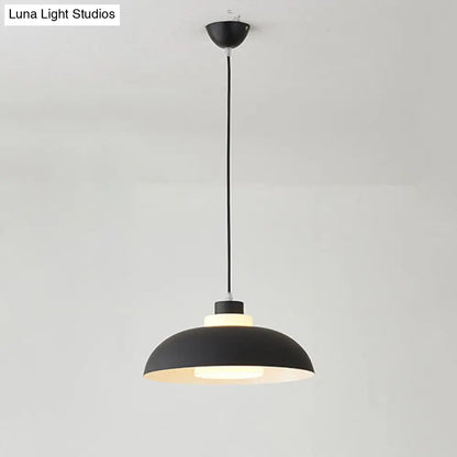 Macaron Single-Bulb Aluminum Ceiling Pendant Light with Acrylic Shade