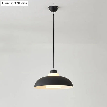 Macaron Single-Bulb Aluminum Ceiling Pendant Light with Acrylic Shade