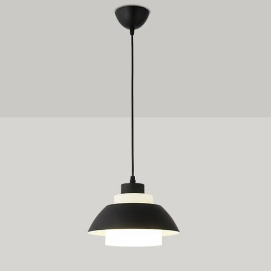 Macaron Single-Bulb Aluminum Ceiling Pendant Light with Acrylic Shade