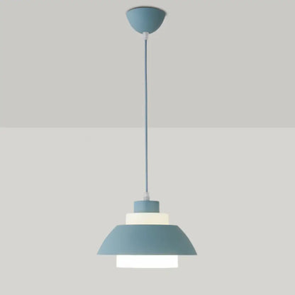 Macaron Single-Bulb Aluminum Ceiling Pendant Light with Acrylic Shade