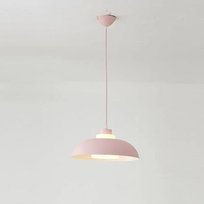 Macaron Single-Bulb Aluminum Ceiling Pendant Light with Acrylic Shade