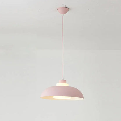 Macaron Single-Bulb Aluminum Ceiling Pendant Light with Acrylic Shade