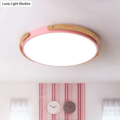 DecorBites™ DecorBites™ Macaron-Style Acrylic Circular LED Flush Ceiling Light - Stylish Ceiling Lamp for Kid's Bedroom and Hallways